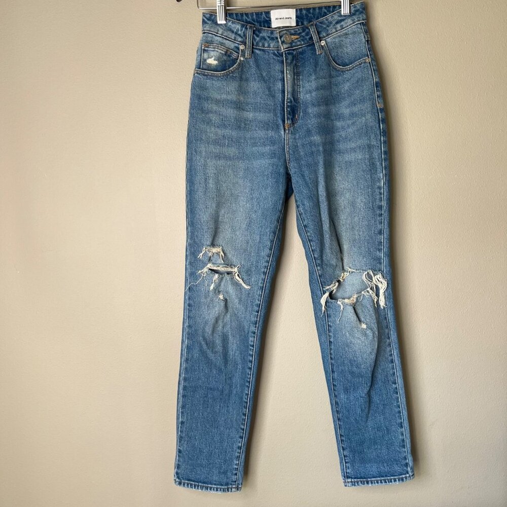 Abrand‎ 94 High Slim Straight Leg Jeans Womens Size 24 High Rise Distressed